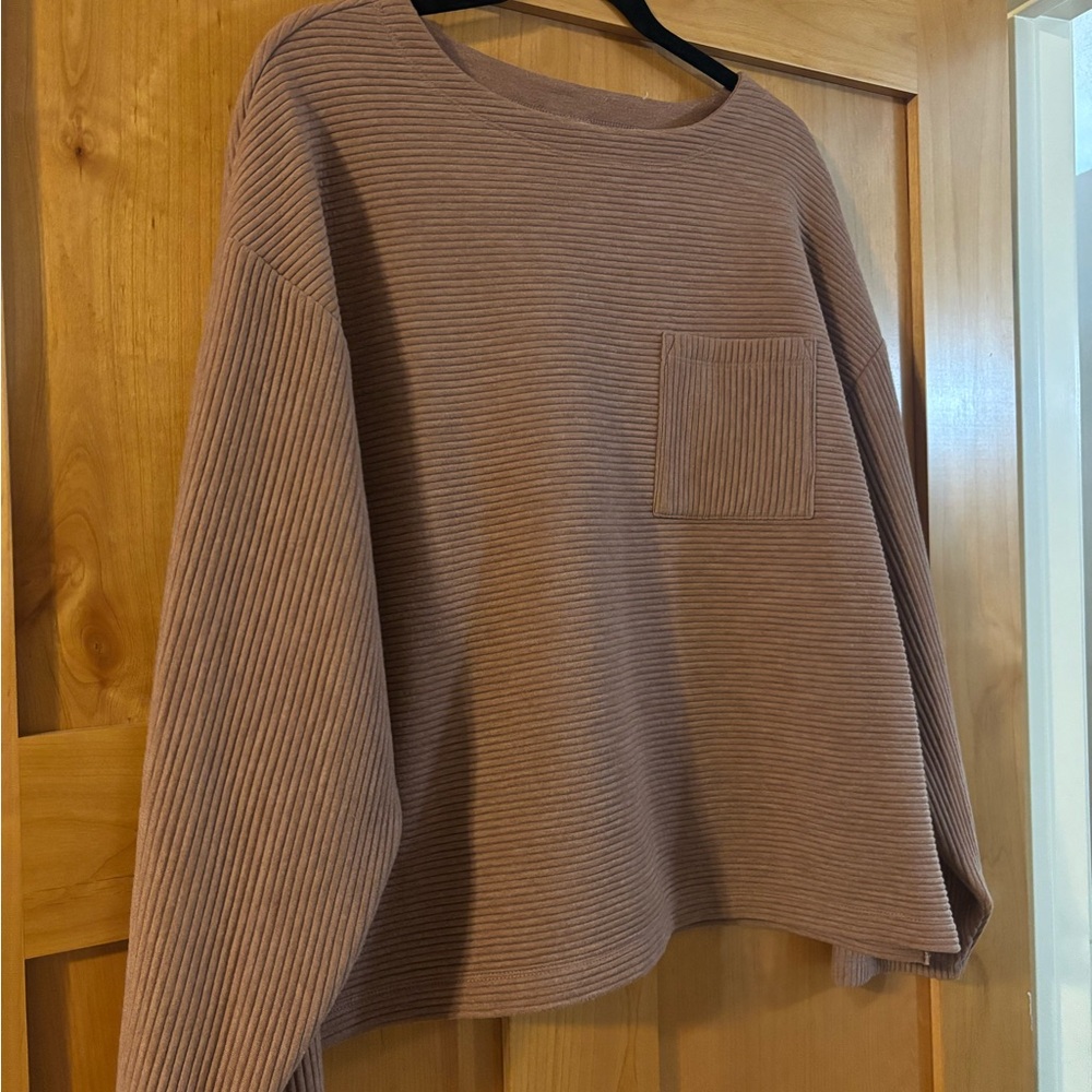 Target A New Day Brown Ribbed Top